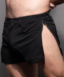 Andrew Christian Skinny Stretch Zipper Shorts (6792)