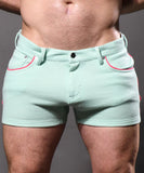 Andrew Christian Skinny Stretch Jean Shorts (6837)