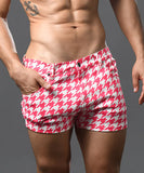 Andrew Christian Houndstooth Skinny Stretch Jean Shorts (6838)