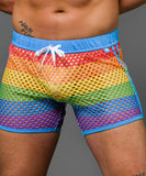 Andrew Christian Pride Mesh Shorts (4" Inseam) (6871)