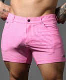 Andrew Christian Hamptons Capsule Seersucker Shorts (3" Inseam) (6873)