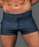 Andrew Christian Skinny Stretch Cargo Shorts (3" Inseam) (6880)