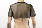 Alpha Charlie - Diamond Mesh Short Sleeved Crop Top