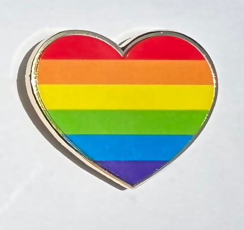 Rainbow Heart Lapel Pin