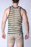 Timoteo Mariner Mesh Stripe Tank Top (TMS277)