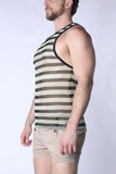Timoteo Mariner Mesh Stripe Tank Top (TMS277)