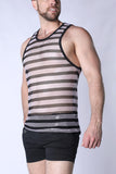 Timoteo Mariner Mesh Stripe Tank Top (TMS277)