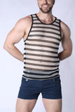 Timoteo Mariner Mesh Stripe Tank Top (TMS277)