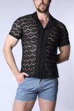 Timoteo Palermo Button Down Mesh Shirt (TMS257)