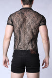 Timoteo Positano Lace Button Down Shirt (TMS268)