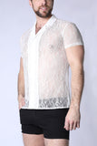 Timoteo Positano Lace Button Down Shirt (TMS268)