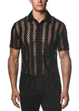 St33le Honeycomb Stretch Lace Gossamer Shirt (24014)