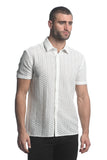 St33le Maze Hex Stretch Knit Gossamer Shirt (24025)
