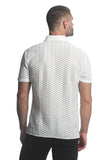 St33le Maze Hex Stretch Knit Gossamer Shirt (24025)