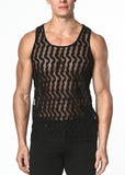 St33le Stretch Gossamer Wave Lace Tank Top (266)