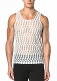 St33le Stretch Gossamer Wave Lace Tank Top (266)