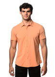 St33le Solid Cotton Stretch Knit Jersey Short Sleeve Shirt (963)