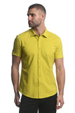 St33le Solid Cotton Stretch Knit Jersey Short Sleeve Shirt (963)
