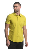 St33le Solid Cotton Stretch Knit Jersey Short Sleeve Shirt (963)