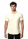 St33le Solid Cotton Stretch Knit Jersey Short Sleeve Shirt (963)