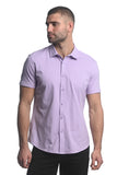 St33le Solid Cotton Stretch Knit Jersey Short Sleeve Shirt (963)