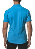 St33le Solid Cotton Stretch Knit Jersey Short Sleeve Shirt (963)