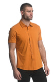 St33le Solid Cotton Stretch Knit Jersey Short Sleeve Shirt (963)