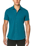St33le Solid Cotton Stretch Knit Jersey Short Sleeve Shirt (963)