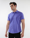 St33le Solid Cotton Stretch Knit Jersey Short Sleeve Shirt (963)