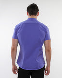 St33le Solid Cotton Stretch Knit Jersey Short Sleeve Shirt (963)
