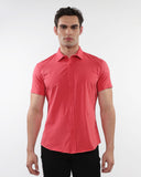 St33le Solid Cotton Stretch Knit Jersey Short Sleeve Shirt (963)