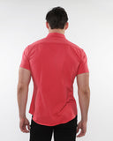 St33le Solid Cotton Stretch Knit Jersey Short Sleeve Shirt (963)