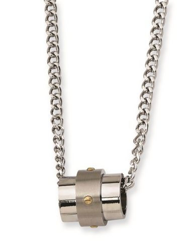 Chisel Stainless Steel Yellow IP-plated Accent Necklace (SRN188)