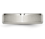 Chisel Stainless Steel Brushed and Polished 6mm Flat Beveled Edge Band (SR10)
