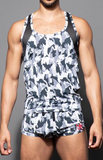 Andrew Christian City Camo Mesh Tank (2959)