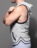 Andrew Christian Baller Sleeveless Hoodie (2980)