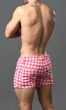 Andrew Christian Houndstooth Skinny Stretch Jean Shorts (6838)