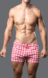 Andrew Christian Houndstooth Skinny Stretch Jean Shorts (6838)