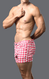 Andrew Christian Houndstooth Skinny Stretch Jean Shorts (6838)