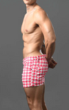 Andrew Christian Houndstooth Skinny Stretch Jean Shorts (6838)