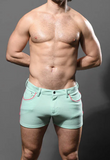 Andrew Christian Skinny Stretch Jean Shorts (6837)