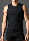 Andrew Christian Black Camo Muscle Tee (20036)