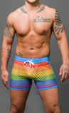 Andrew Christian Pride Mesh Shorts (4" Inseam) (6871)