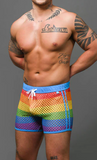 Andrew Christian Pride Mesh Shorts (4" Inseam) (6871)