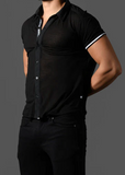 Andrew Christian Sheer Burnout Button-Up Shirt (10446)