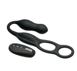 Jock - Silicone Vibrating Plug W/ Cock & Ball Ring & Remote (XRCN1018)
