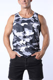 Timoteo Sport-Fit Camo Cloud Tank Top (TMS212)