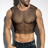 ES Collection Beachy Net Midriff Crop Top (TS338)