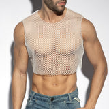 ES Collection Beachy Net Midriff Crop Top (TS338)