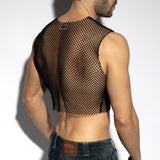 ES Collection Beachy Net Midriff Crop Top (TS338)